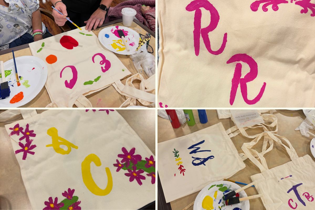Home Insteads Tote Bags with Woldenberg Village in New Orleans collage