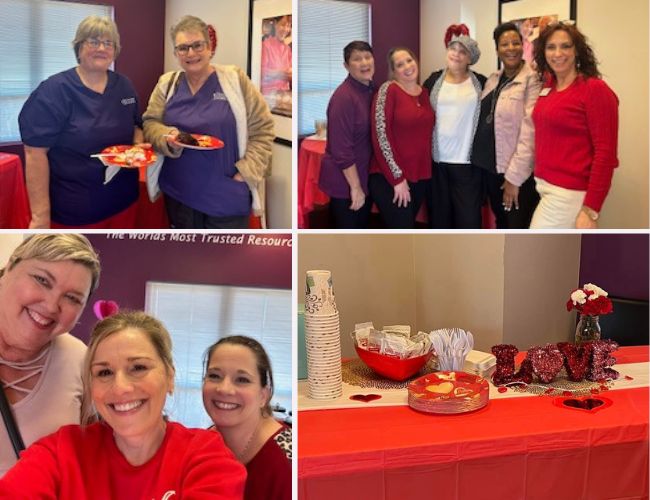 Home Instead Spreads Love and Appreciation at Our Valentine's Caregiver Meeting in Gastonia, NC! collage