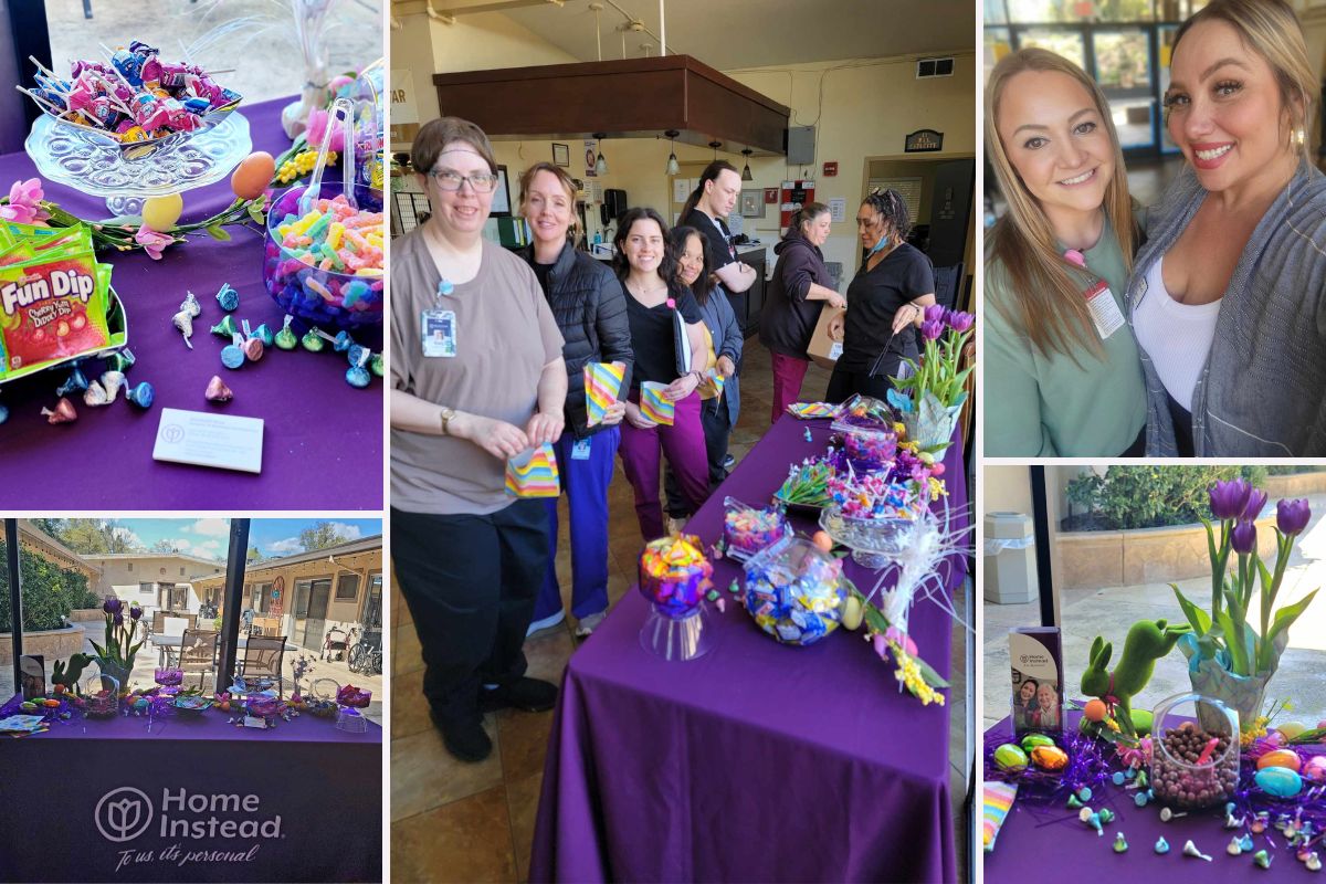 Home Instead's Sweet Gesture to Rock Creek Care Center Staff collage