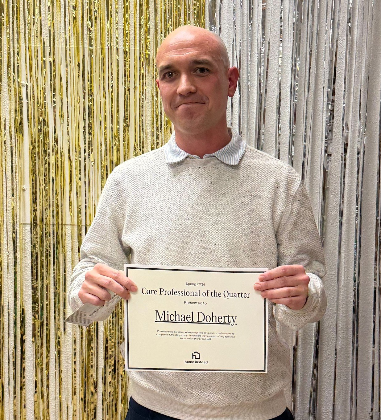 Michael Doherty cropped Care Pro of Quarter