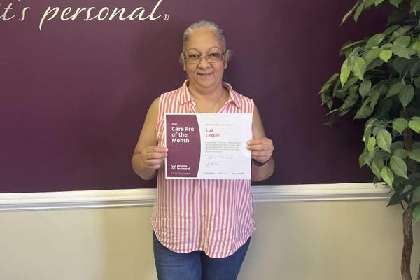 Luz Lester, Home Instead of Augusta's Care Professional of the Month of May 2022