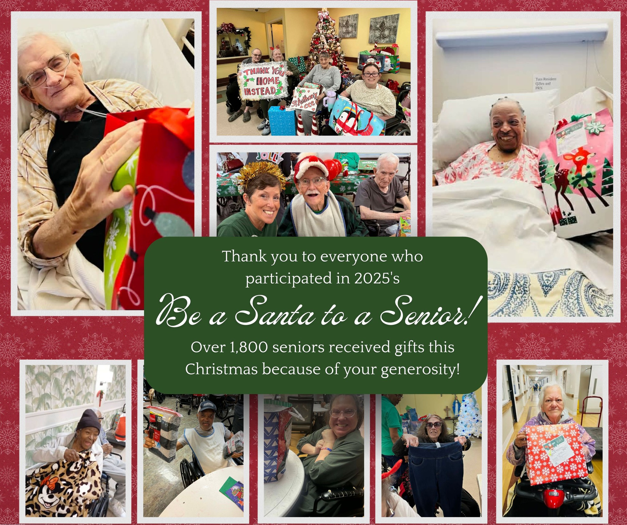 Home Instead of New Orleans Sets Be a Santa to a Senior Record collage