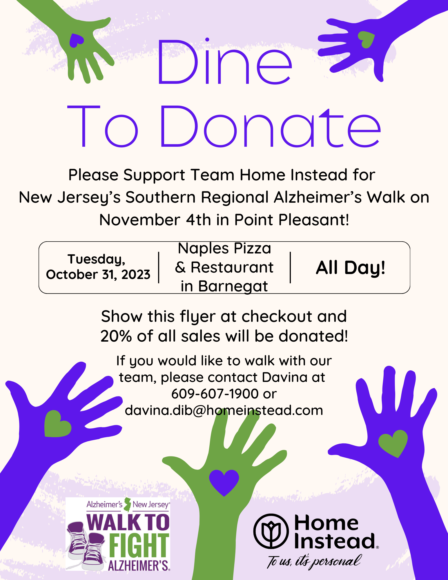 Alz Walk_Nov2023_Dine To Donate_Flyer