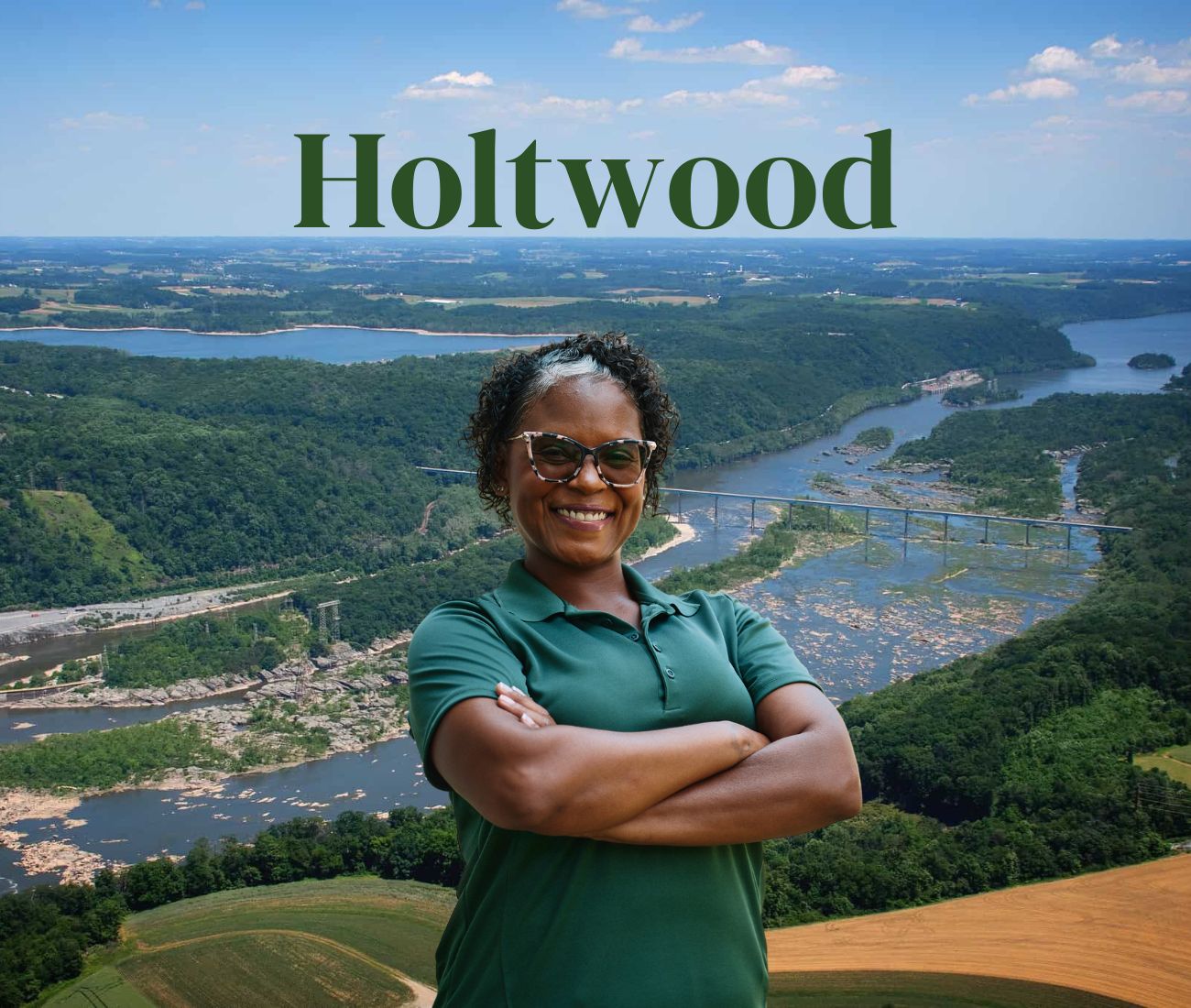 Home Instead caregiver with Holtwood Pennsylvania in the background