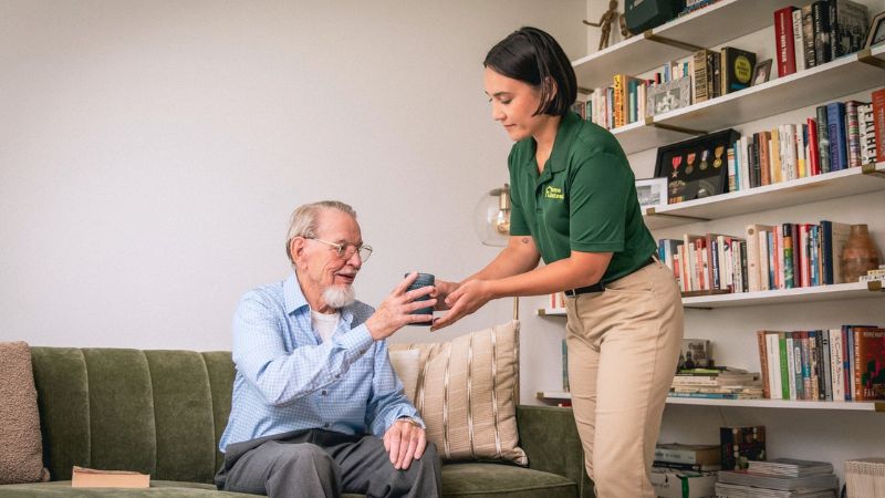 Home Instead caregiver with senior client in North Sarasota, FL