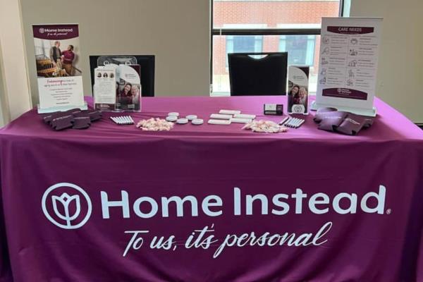 Home Instead booth at the 2023 Sisters United for Christ Health Fair