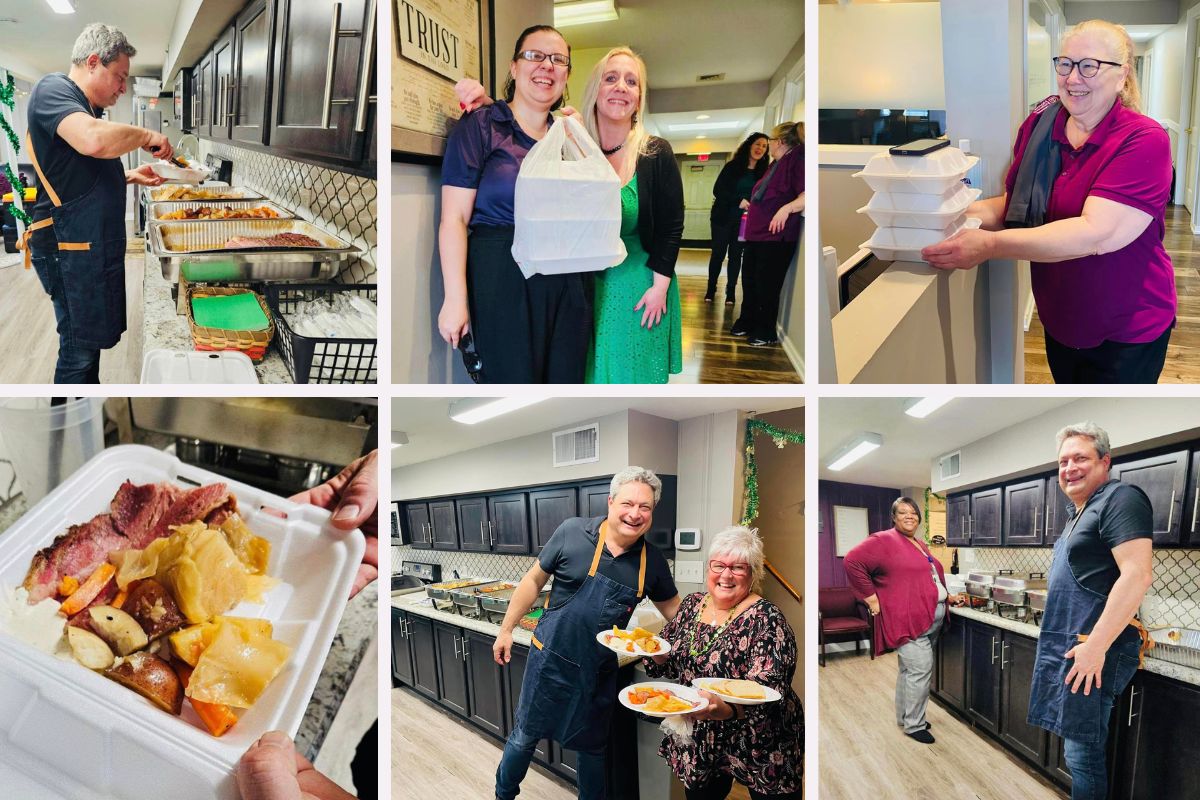 Home Instead Celebrates New Caregiver Graduates With a St. Patrick's Day Meal collage