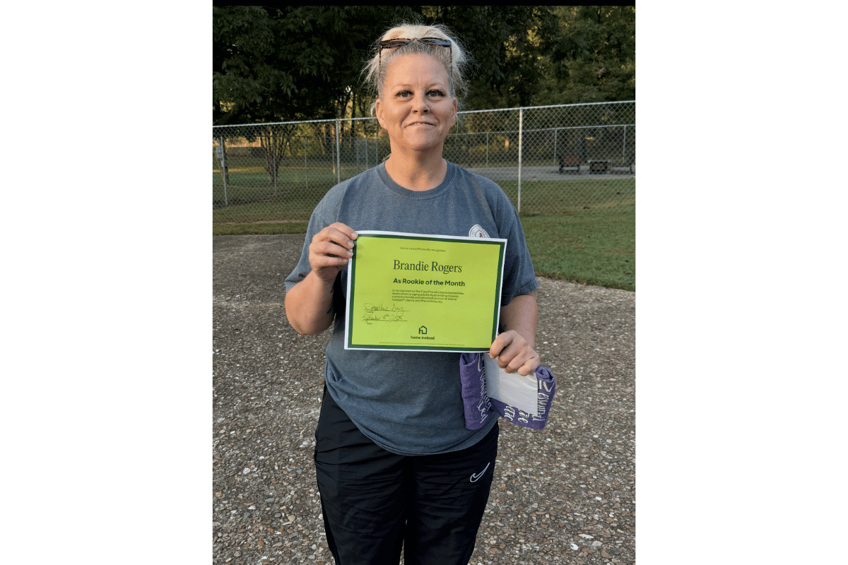 Home Instead Fort Smith September Rookie of the Month Brandie Rogers