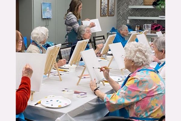 Home Instead Sponsors Painting Event at Pinebrook Retirement Community in Milford, OH
