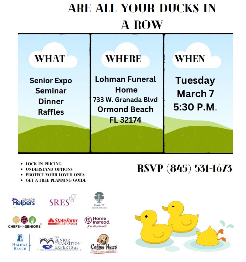 Are All your ducks in a row Flyer for March.JPG