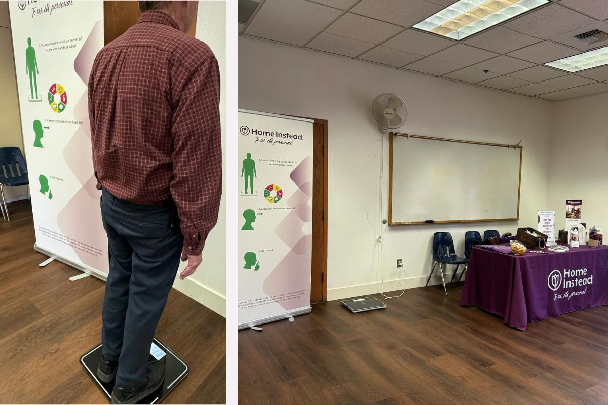 Home Instead Balance Measurements at the Pasadena Senior Center's Age Well Day in Pasadena, CA