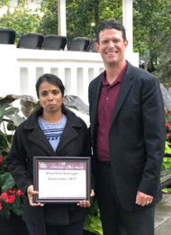 Shanthini awarded Brampton Best Caregiver during September 2017