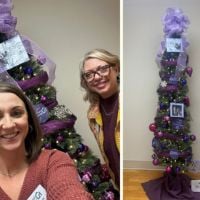 Home Instead Team Decorates a Tree to Support Alzheimer's Awareness at The Greens of Lincolnton