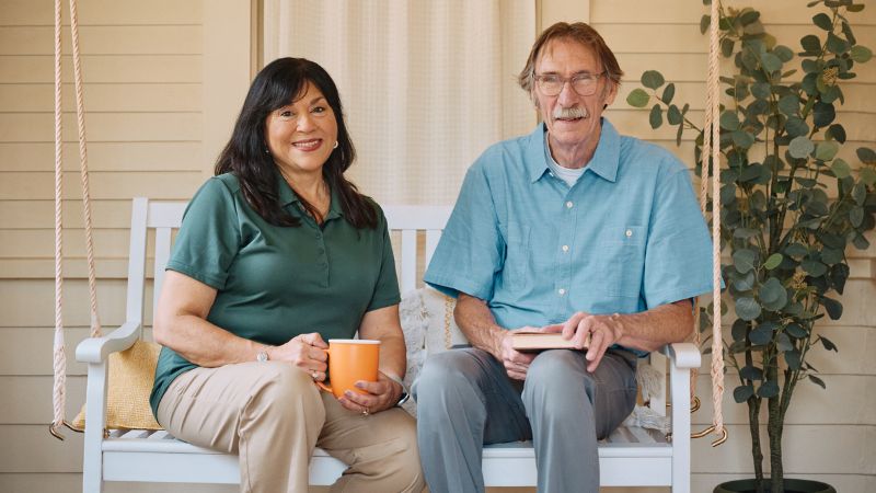 Home Instead caregiver and senior client