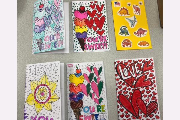 Second-Grade Sweethearts Create Handmade Valentine's Cards for Home Instead Clients in Vancouver, WA