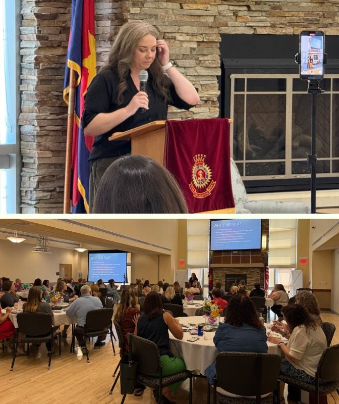 Home Instead Manager Inspires Leaders at Women Empowered Luncheon in Quincy, IL collage