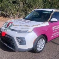 litchfield park, az wrapped car in christmas parade
