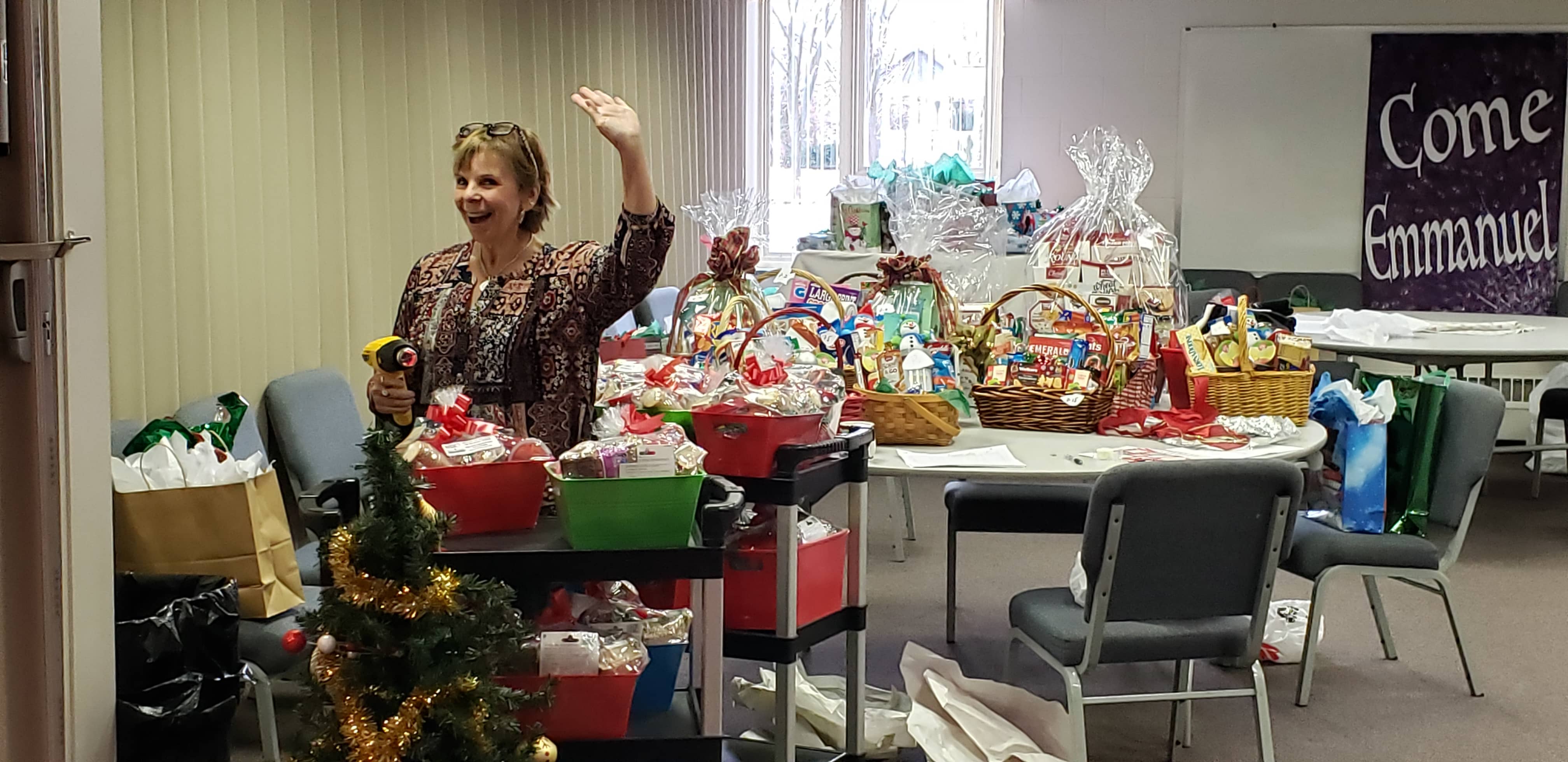 Photo of woman creating BASTAS Gift Baskets