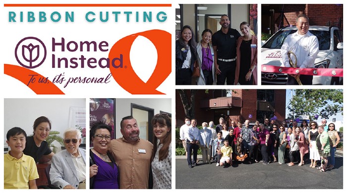 Home Instead Ribbon Cutting collage