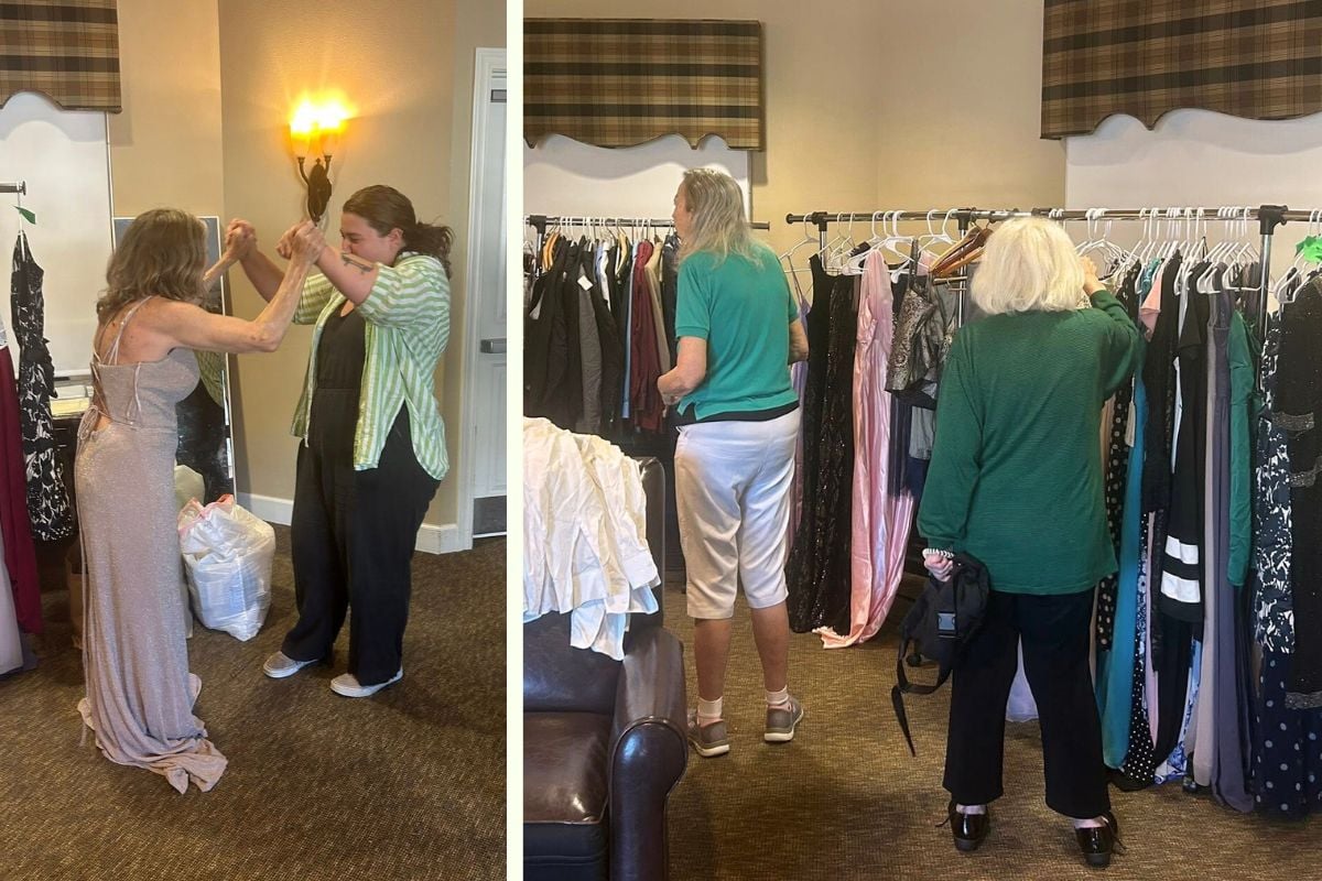Home Instead Supports 'Senior' Prom Dress Day in West Ashley, SC collage