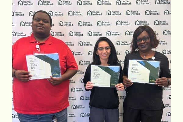 Home Instead Celebrates Our Three New Caregivers in Birmingham, AL