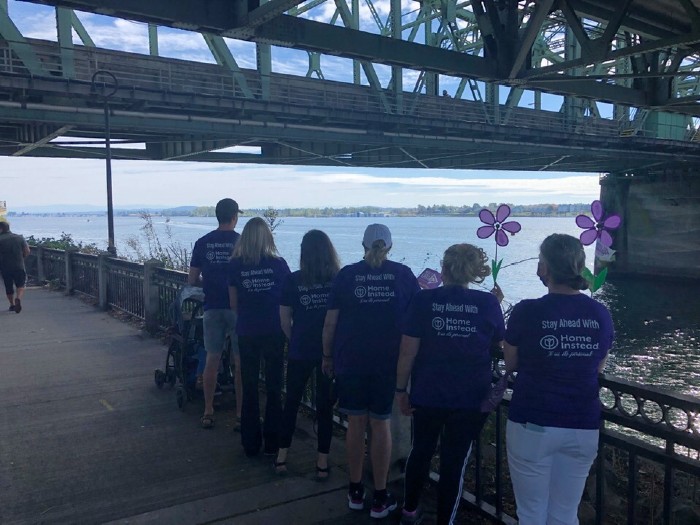 Enjoying the Water View at Alzheimer's Walk