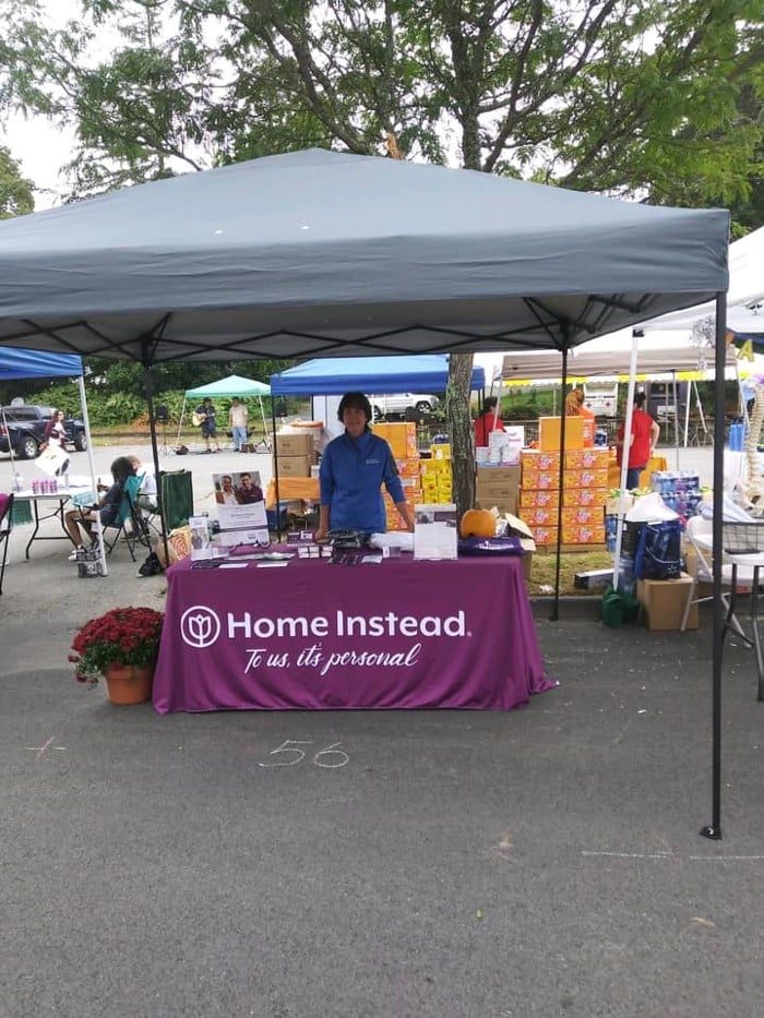 Kelley at the Applefest table