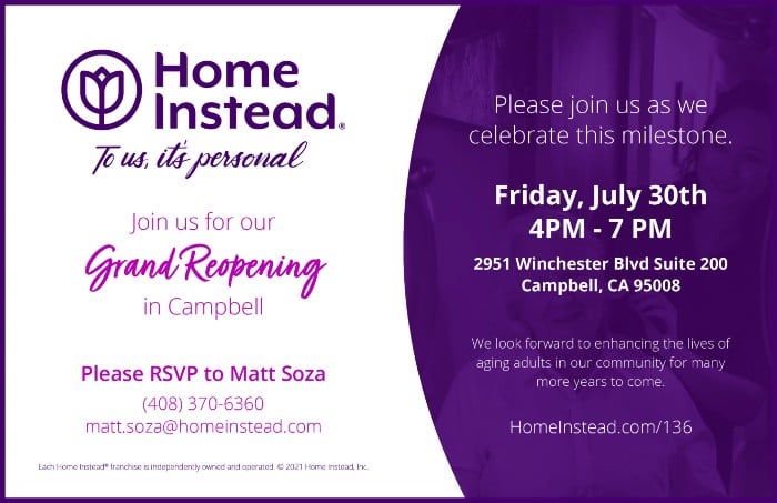 Home Instead Grand Reopening in Campbell