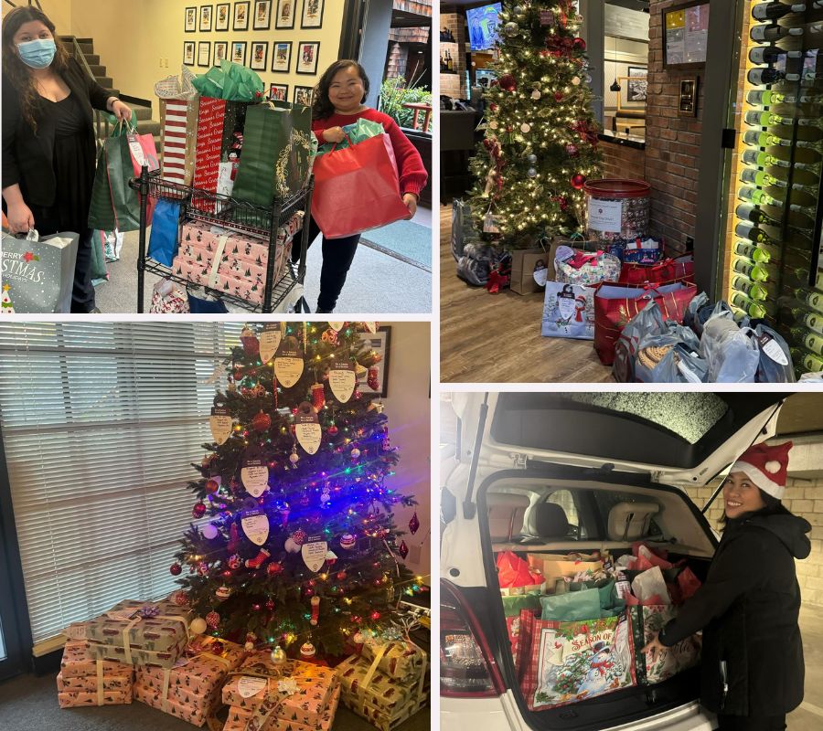 Home Instead Wraps Up Joy with Be a Santa to a Senior in Pasadena, CA collage