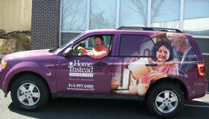 home instead owner brian trainor in home instead vehicle