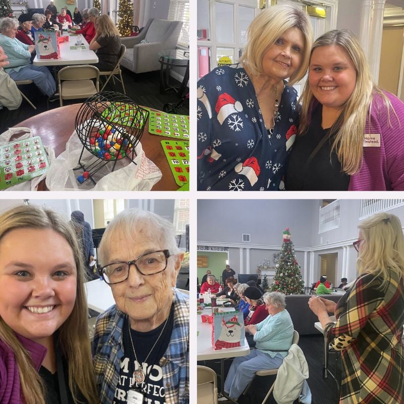 Home Instead Supports Bingo at Benjamin Court in North Indianapolis, IN collage