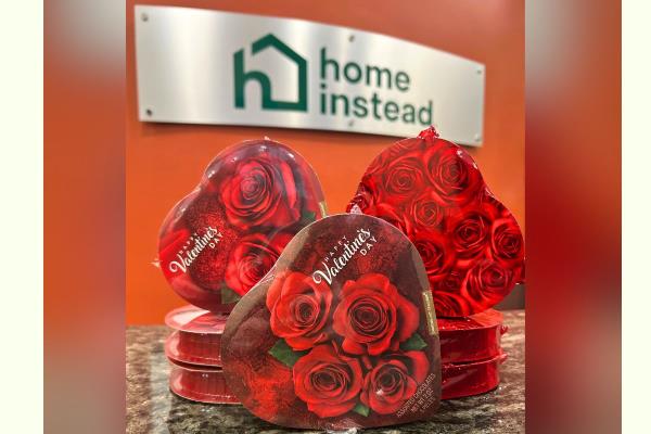 Home Instead Valentine's Day with Caregivers and Clients in Mesa, AZ