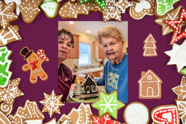 Making a Gingerbread House with a client hero