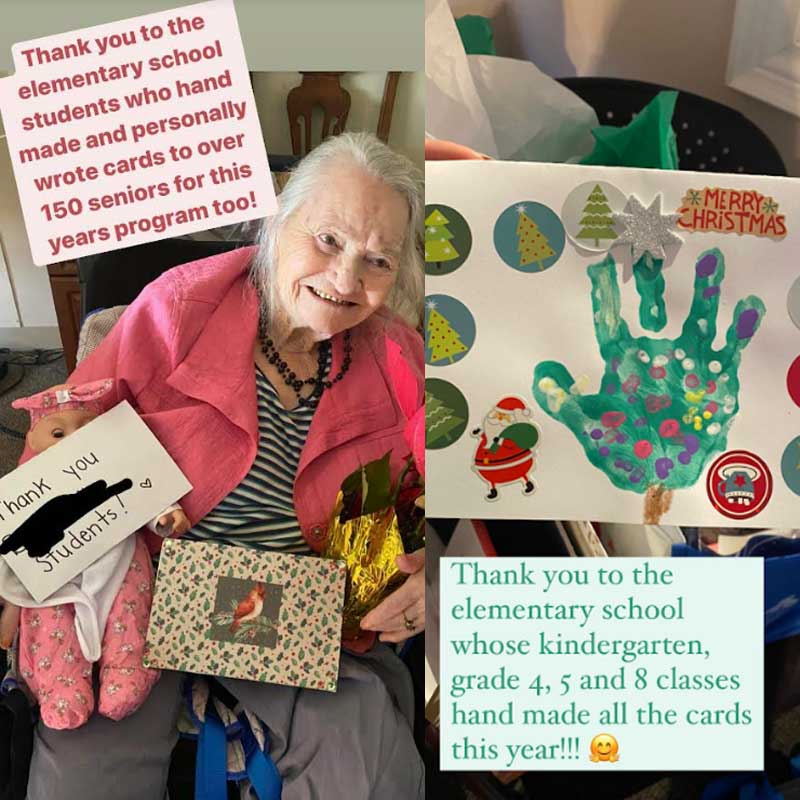 Students made cards and wrote hand written letters to our seniors alone or isolated to brighten their day