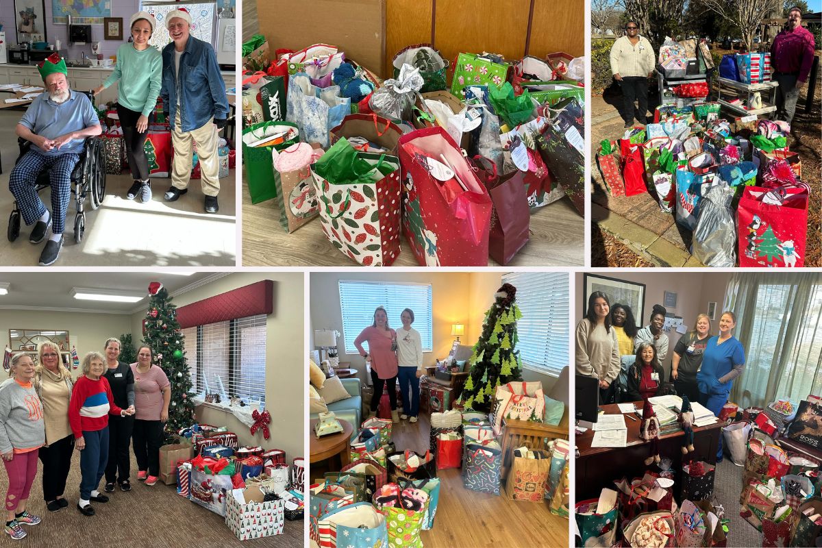 Home Instead Wraps Up Be A Santa To A Senior 2023 in Spartanburg, SC collage