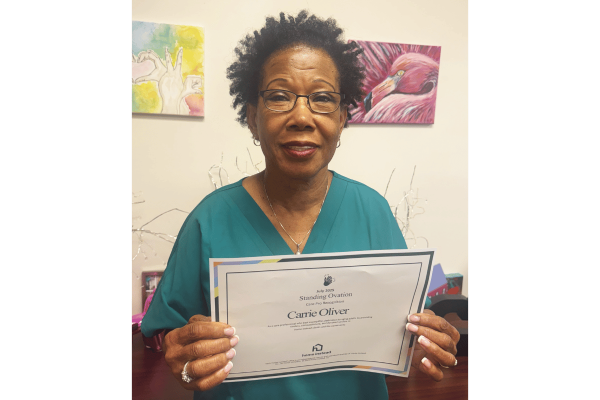 July Care Pro of the Month Carrie Oliver