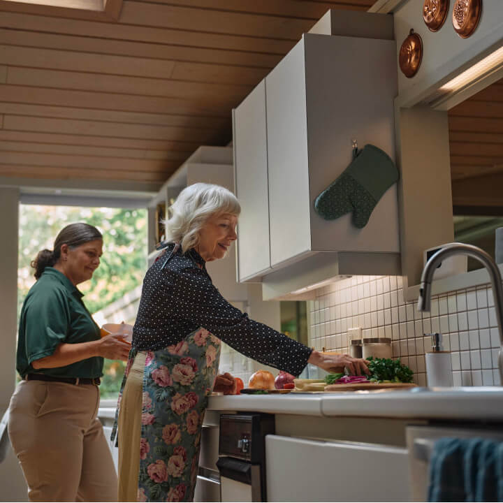 carepro elderly woman kitchen