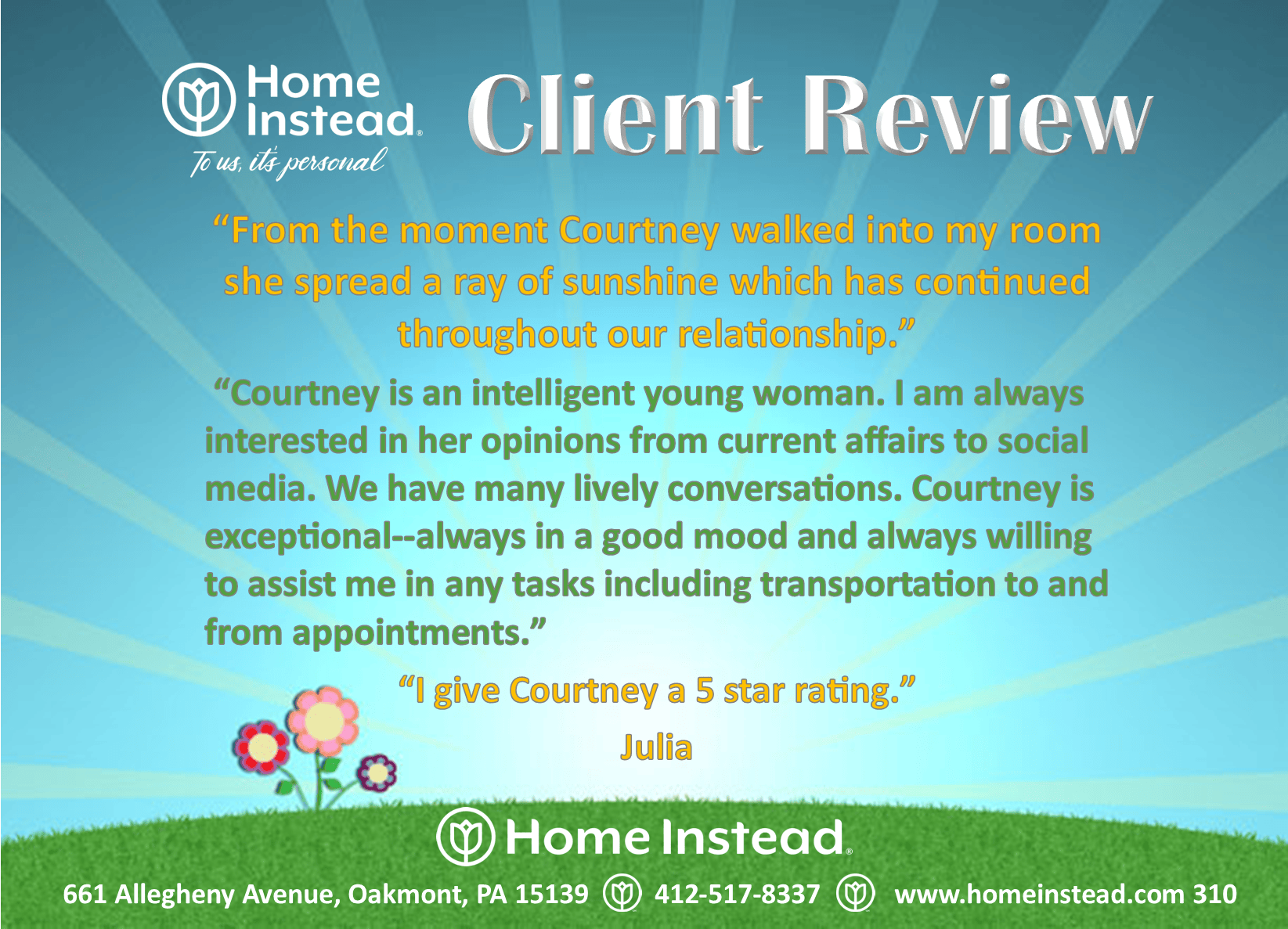 Home Instead Client Review