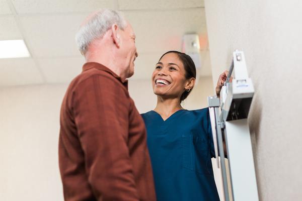 Female nurse smiling